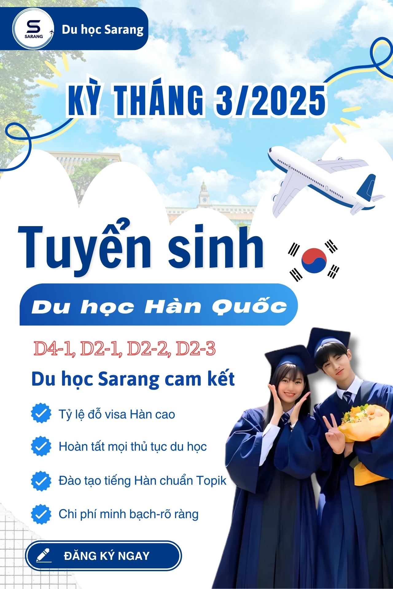 TUYỂN SINH DU HỌC KỲ THÁNG 03/2025